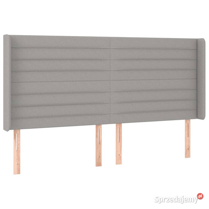 Zagłówek do łóżka z LED jasnoszary 183x16x118128