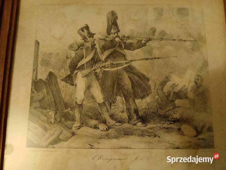 Stara grafika temat napoleoński Rabka-Zdrój