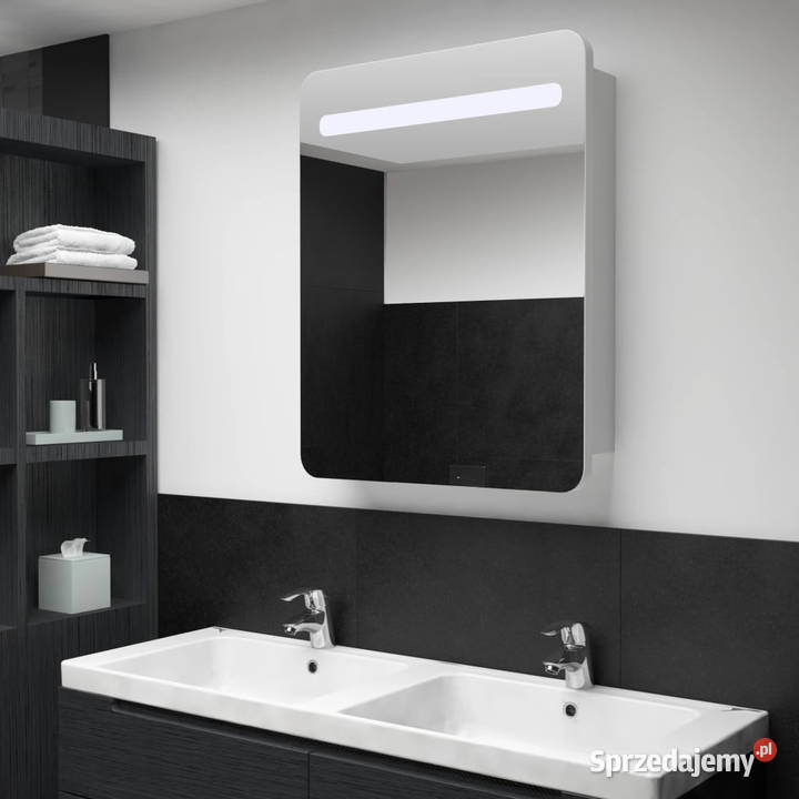 Szafka łazienkowa z lustrem i LED 60 x 11 x 80 Warszawa
