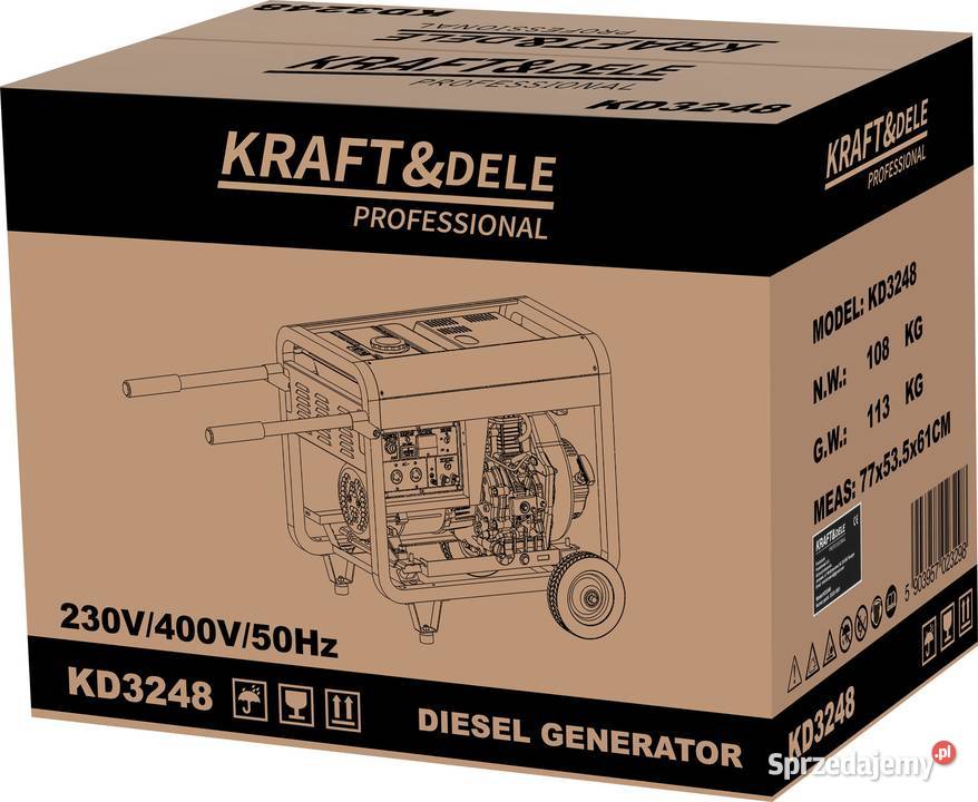 Agregat prądotwórczy DIESEL 67kW 230400V KD3248 Narzędzia sprzedam
