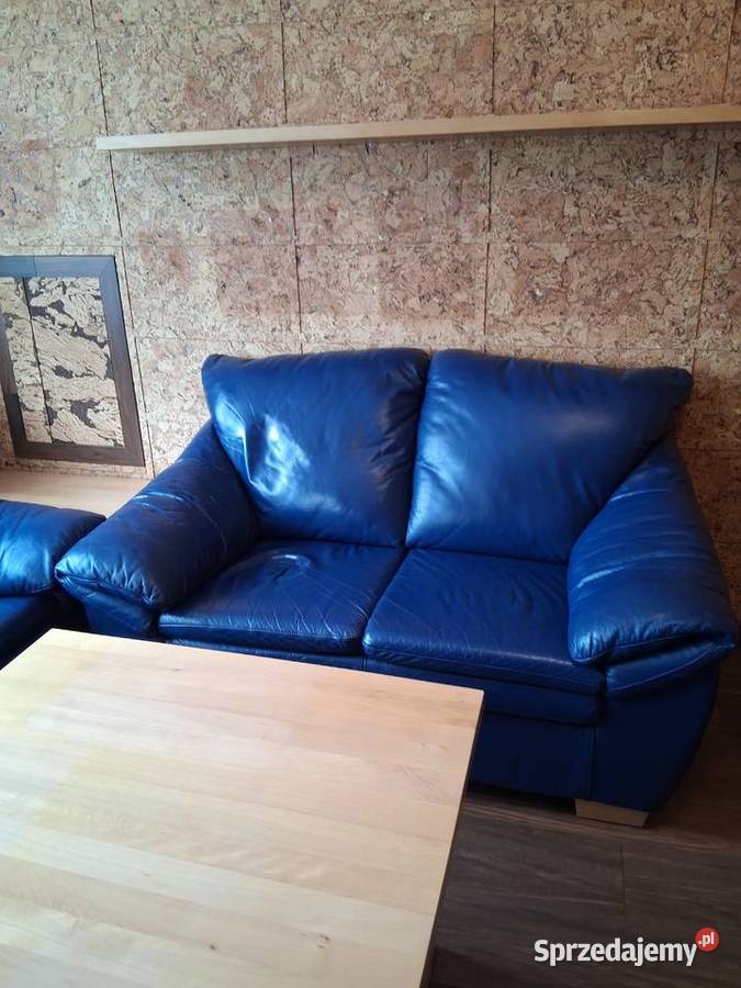 WYPOCZYNEK Z NATURALNEJ SKÓRY KLER BUKOWA SZAFKA skóra naturalna Łobez