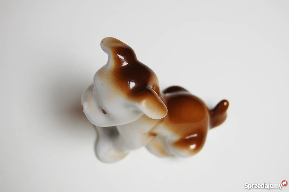 Piesek pies porcelana Połonne Wołyń figurka lubelskie Lublin sprzedam