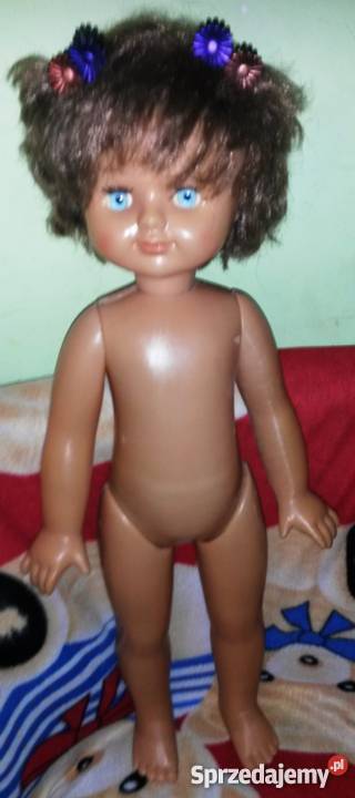 Duża stara lalka ZSRR chodzącaPRL Ziębice sprzedam