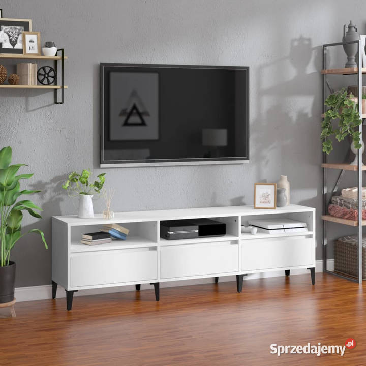 Szafka pod TV biała 150x30x445 materiał Warszawa