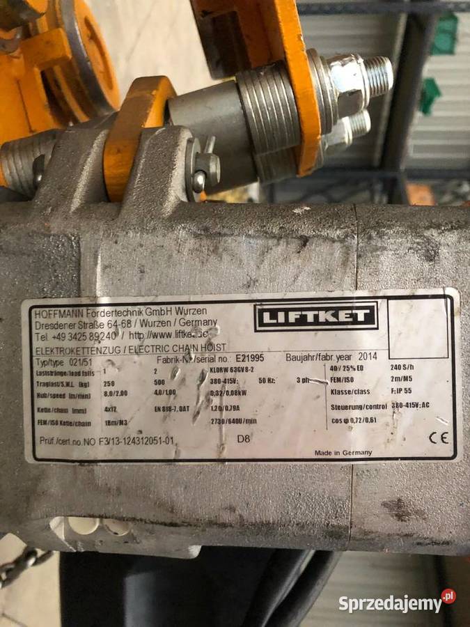 elektryczny łańcuchowy wciągnik Liftket Bolesławiec