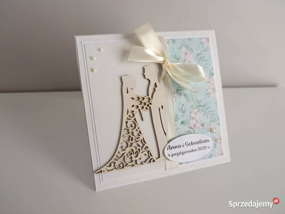 Personalizowana Kartka ręcznie robiona na Ślub łódzkie Łódź