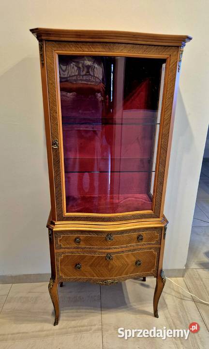 Witryna z intarsjami w stylu Ludwikowskim Rokoko Bydgoszcz