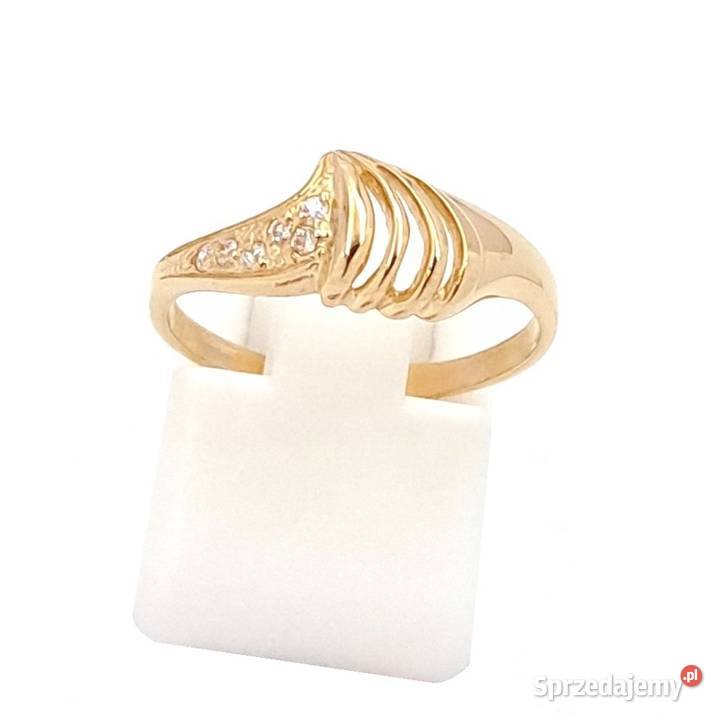 Pierścionek r12 Złoty pr585 Subtelny Z695 wielkopolskie Poznań