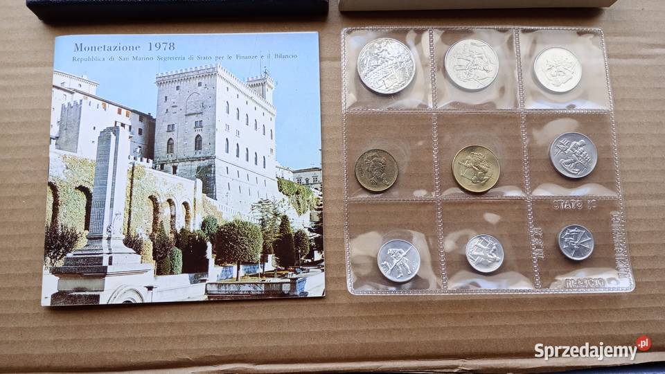 Stare monety 1978 San Marino 9 monet Stan Lesko