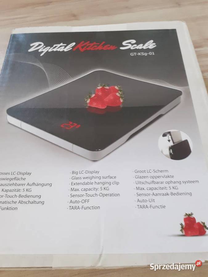 Waga kuchenna szklana elektroniczna biały Gdańsk