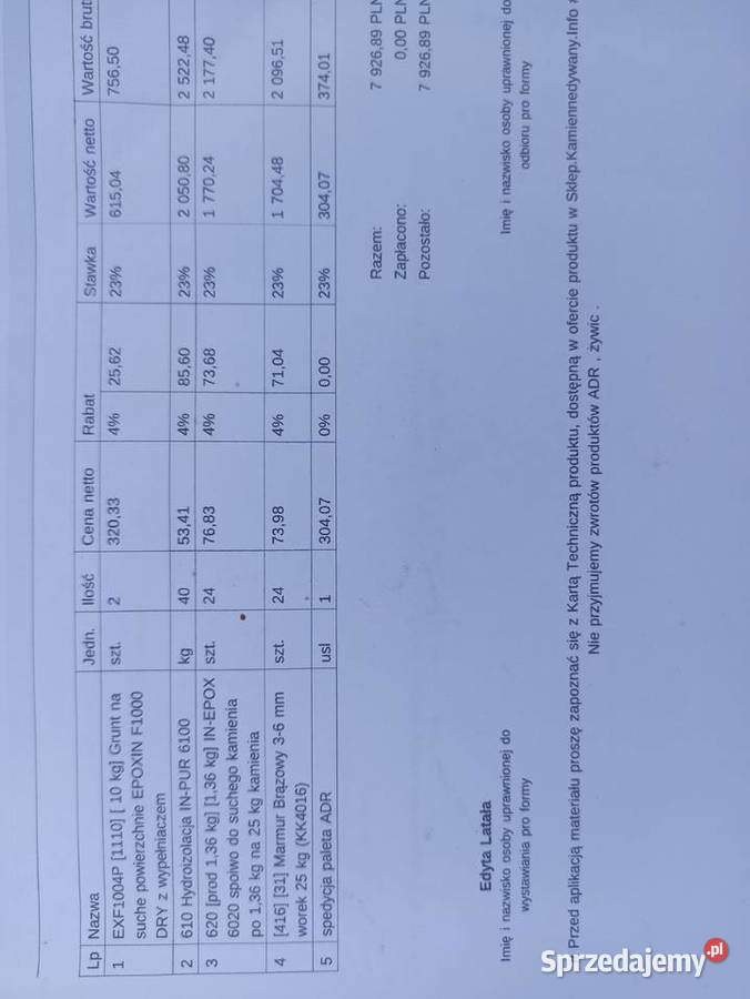 Dwuskladnikowy grunt na suche powierzchnie Budowa Bodzechów