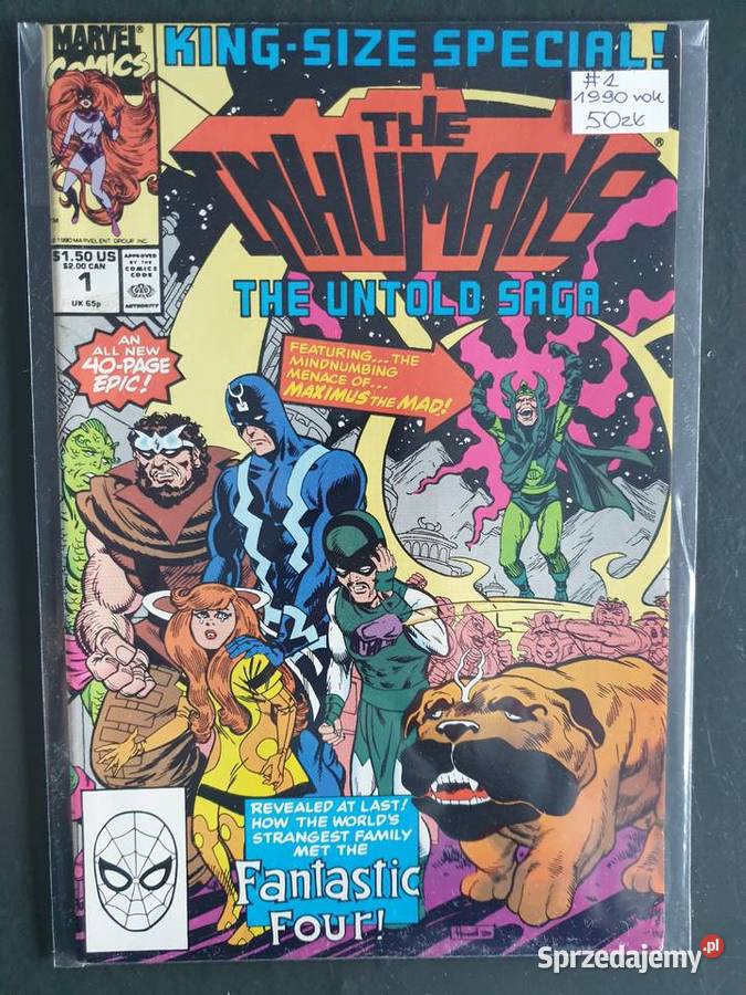 Inhumas 11 oryginalnych komiksów Marvel USA pomorskie