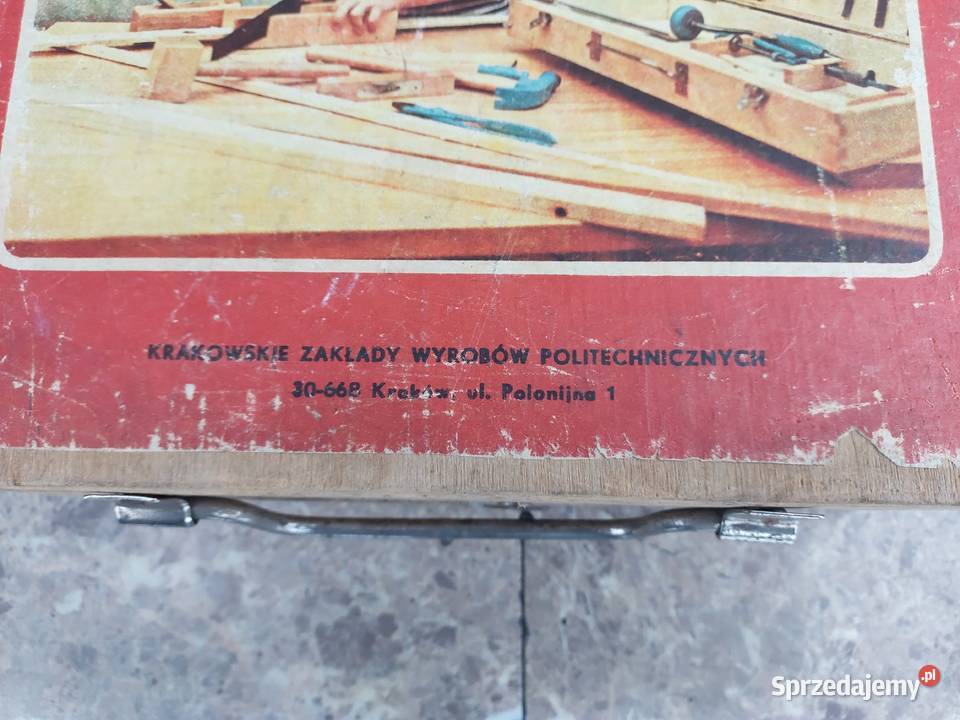 Zabawka PRL stary zestaw narzędziowy 45150GTK Tczew