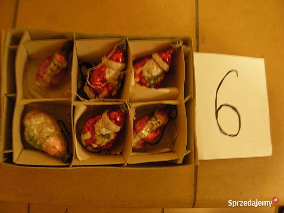 Bombki szklane ręcznie malowane używane PRL Gdynia