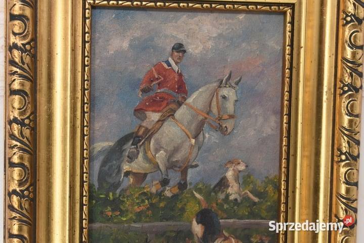 Wojciech Kossak Myśliwy z Psami Polski Stary małopolskie
