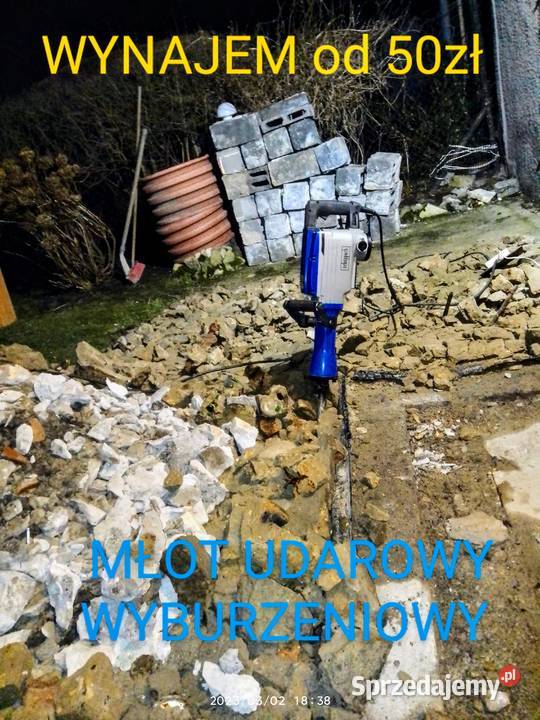 Młot udarowy wyburzeniowy WYNAJEM WYPOŻYCZENIE śląskie Sosnowiec