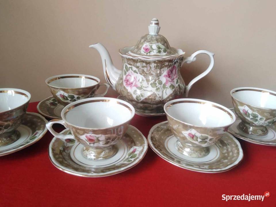 Serwis porcelanowy Róża w Brązie PRL