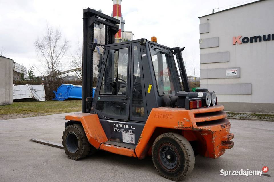 Wózek widłowy STILL R7080 8 ton udźwigu podnosi Nowiny