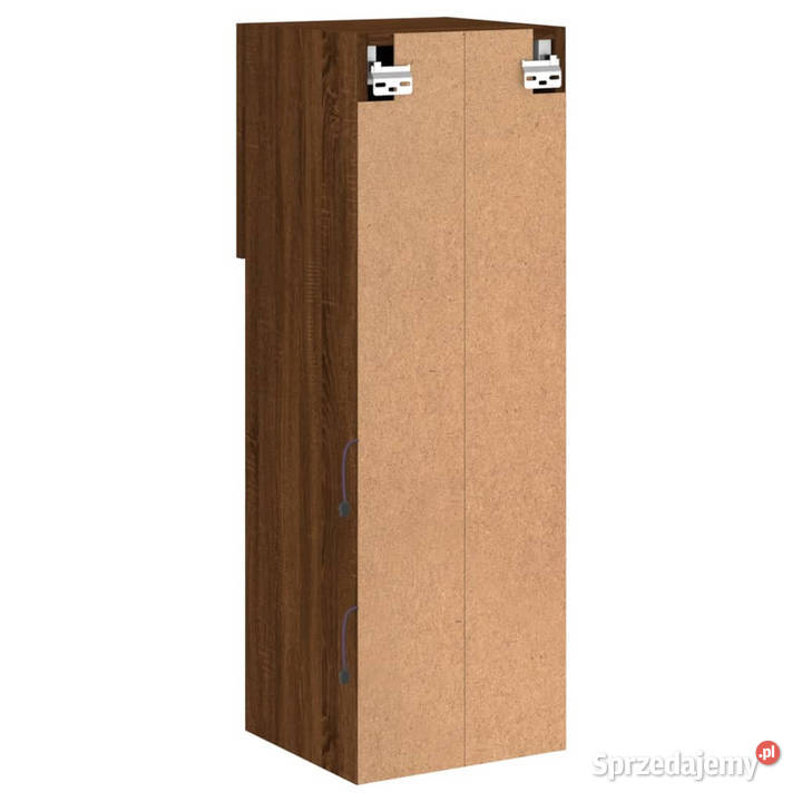 Szafka TV z LED brązowy dąb 305x30x90 WM837013