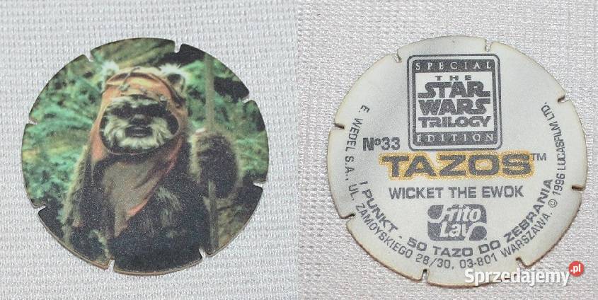 Tazos Star Wars Trilogy Special Edition lata 90 Chorzów