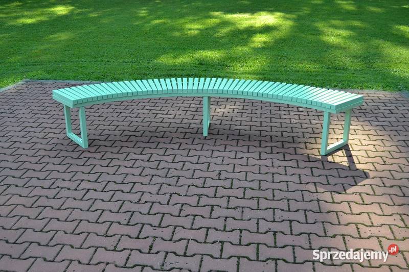 Ławka półokrągła ŁUK III bez oparcia miejska Ławy i ławki Kraków