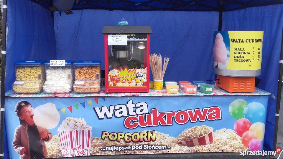 wata cukrowa popcorn wynajem stoisk z obsługą