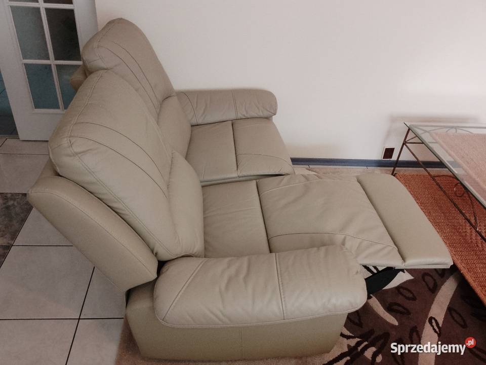 Skóra naturalna 2 sofy 2 fotele stan sterylny do Chrzanów sprzedam