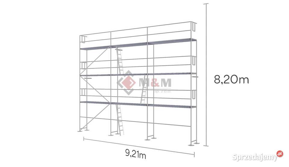 Rusztowanie elewacyjne używane 921x82 m Podest