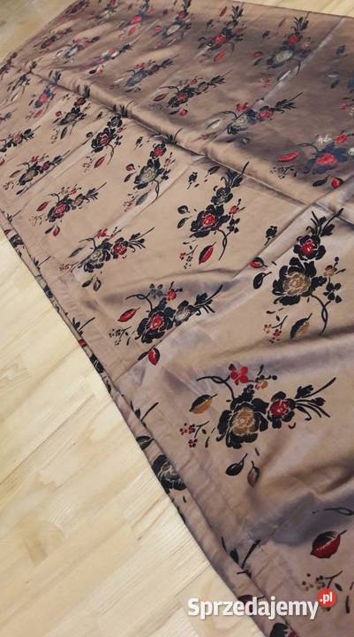 Tafta jasny brąz połysk zasłona 70x240 zamszowe Radom