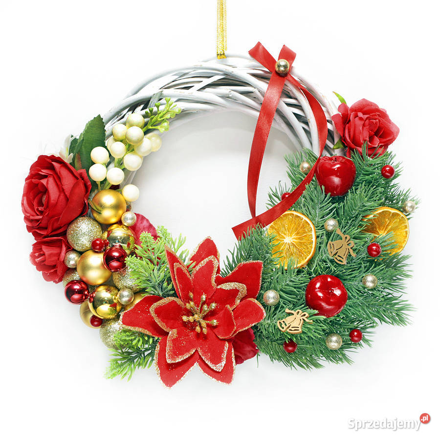 Świąteczny wianek na drzwi Boże Narodzenie Wianki Świdnica