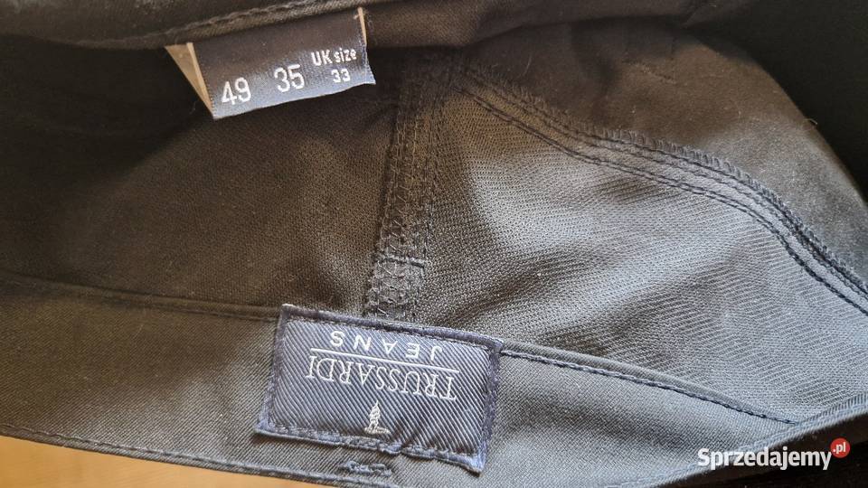 Spodnie Trussardi czarne nowe rozmiar 33 Długie