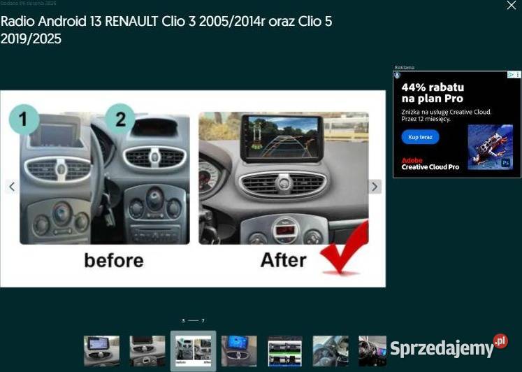 Radio Android 13 RENAULT Clio 3 20052014r Clio 5 Ożarowice sprzedam