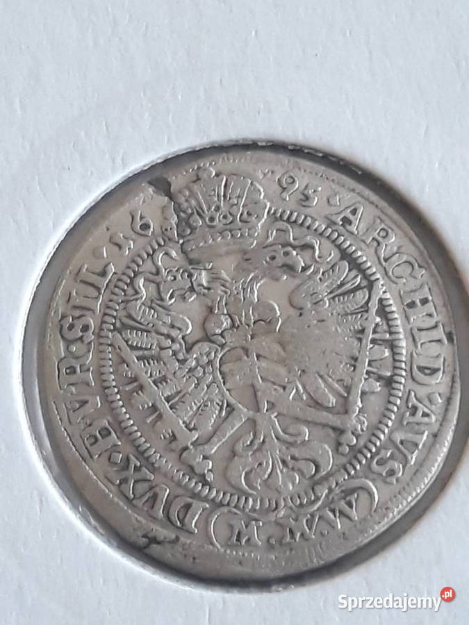 3 Krajcary Leopold I 1695 r men WrocławPiękny Konin