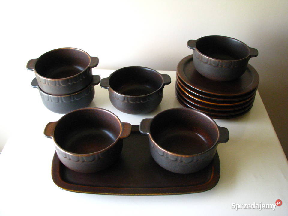 Kamionkowe miseczki z uszkami talerzyki i patera Brzegi