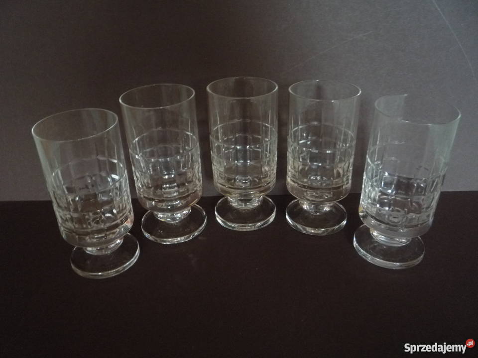 KRYSZTAŁ Nowe Kryształowe Kieliszki Szklanki 5 Szczecin