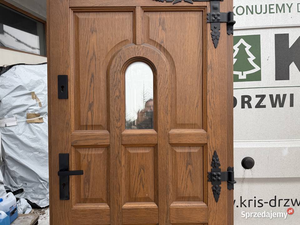DRZWI zewnetrzne złoty dąb ręki CZYSTE POWIETRZE Zakopane