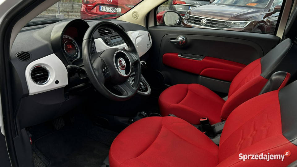 Fiat 500 14 Automat 100 Klima Czerwone wnętrze