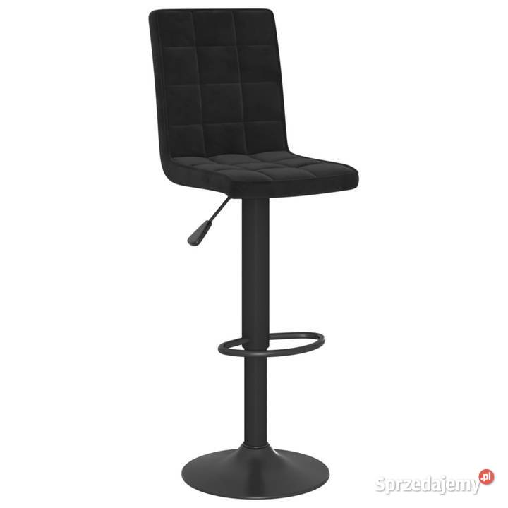 Stołek barowy czarny obity aksamitem WM335749 Warszawa
