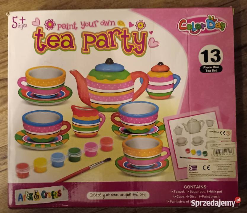 Porcelanowy zestaw herbaciany do malowania tea Zbylitowska Góra