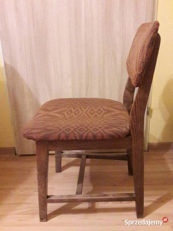 krzesło drewniane w stylu retro PRL Kraków