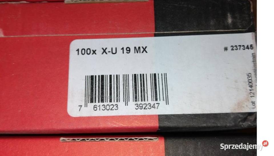 Hilti osadzak dx gwoździe xu19 do stali mocne