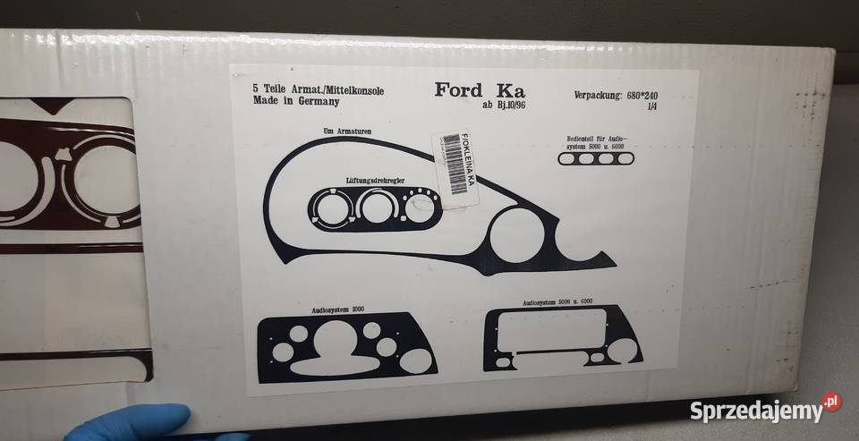 DEKORY OKLEINA KOKPITU IMITACJI DREWNA FORD KA osobowe