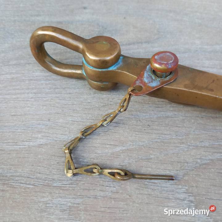 Marynistyka żeglarstwo duża mosiężna kotwica Warszawa