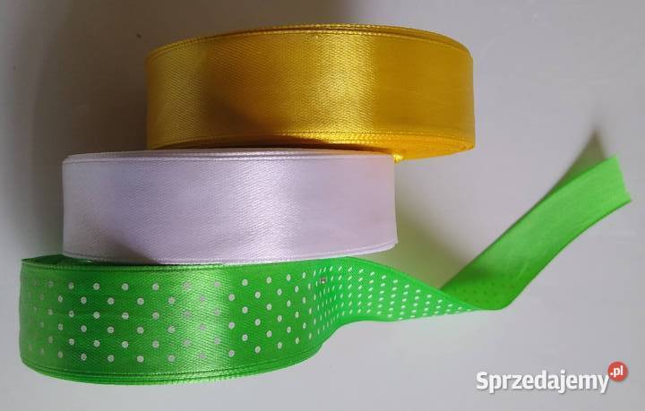 Wstążka Taśma Satynowa 25 Zestaw 3 sztuk pomorskie