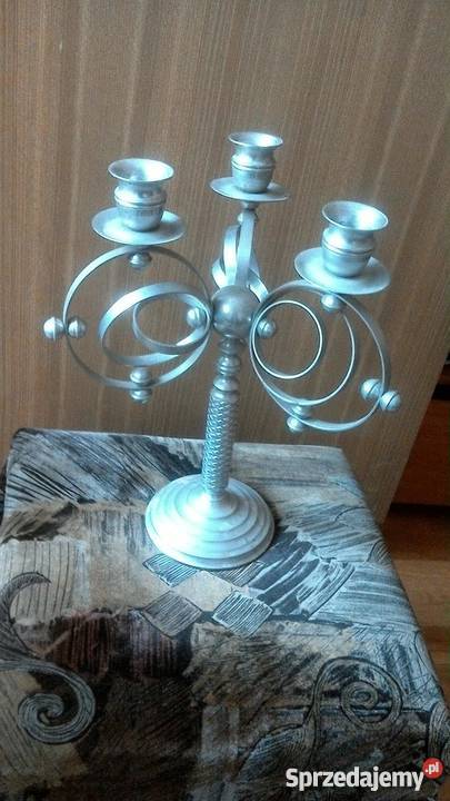Świecznik trójramienny inny kolor Ostrołęka sprzedam