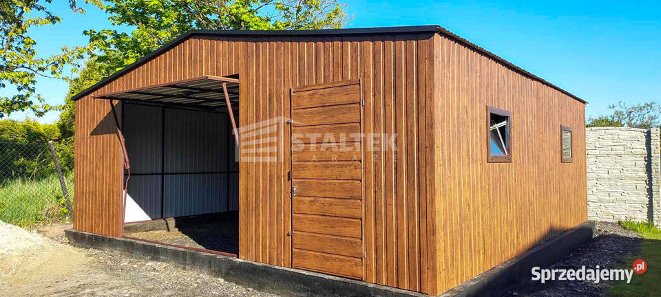 Garaż blaszany 6x6 Brama drzwi 2x okno Toruń sprzedam
