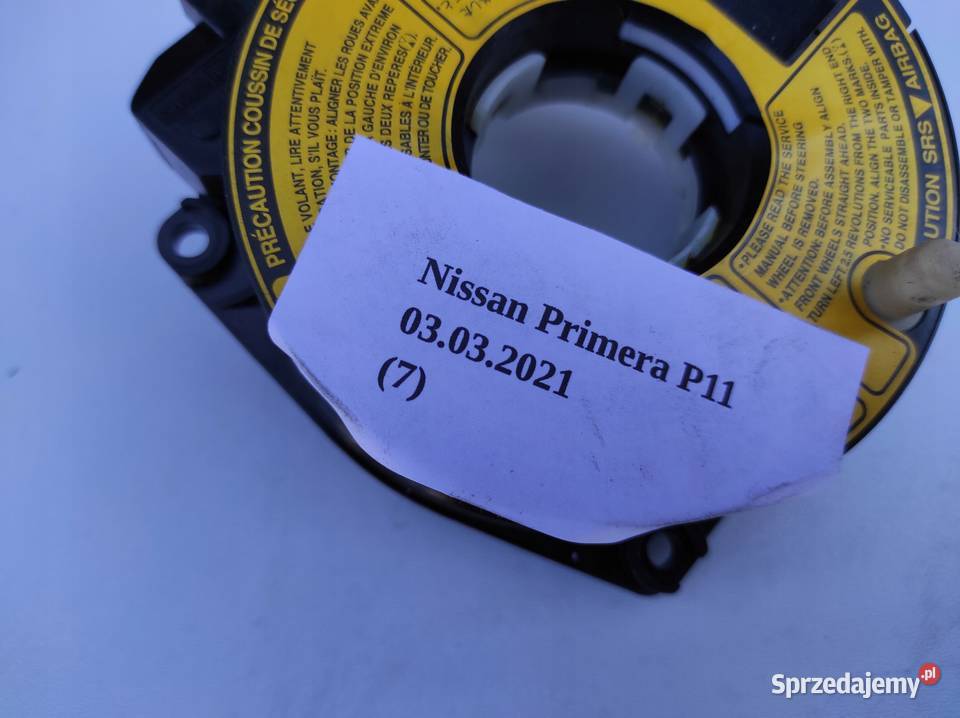 ZWIJAK TAŚMA AIRBAG PODUSZEK NISSAN PRIMERA P11 poduszki powietrzne Części samochodowe Nowy Tomyśl