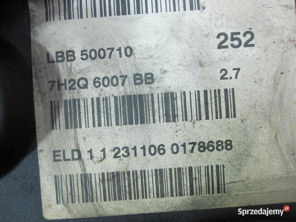 RANGE ROVER SPORT 27 TDV6 276DT 190 osłona osobowe
