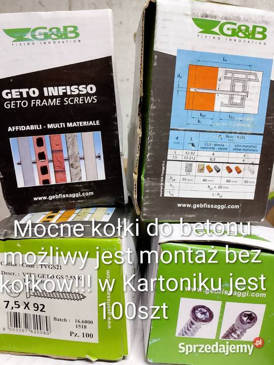 Mocne Wkręty do Betonu bez konieczności użycia wielkopolskie Ostrów Wielkopolski