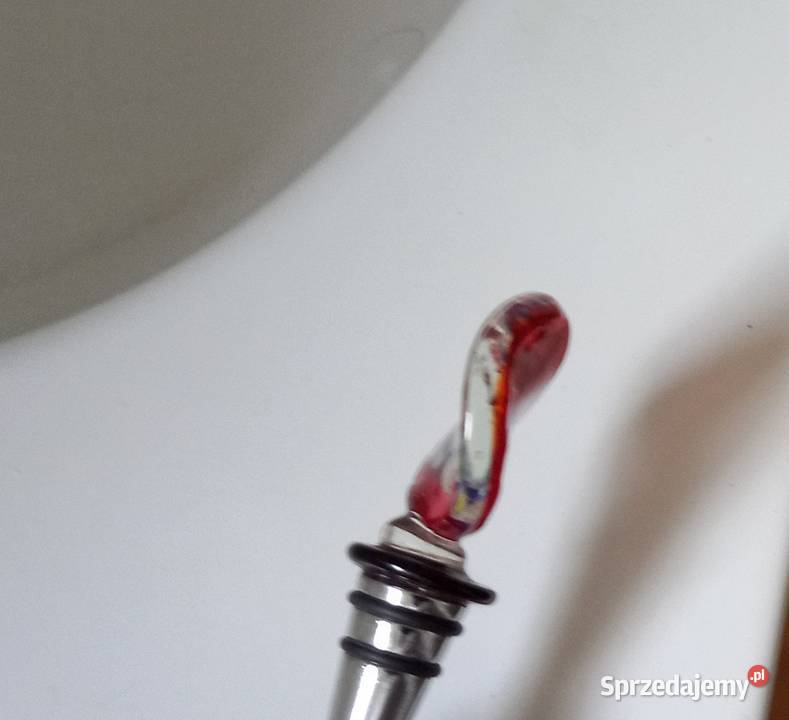 KOREK do wina szkło Murano stal nierdzewna nowy wielokolorowy Poznań sprzedam